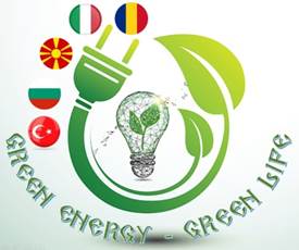 A logo with a light bulb and leaves  Description automatically generated